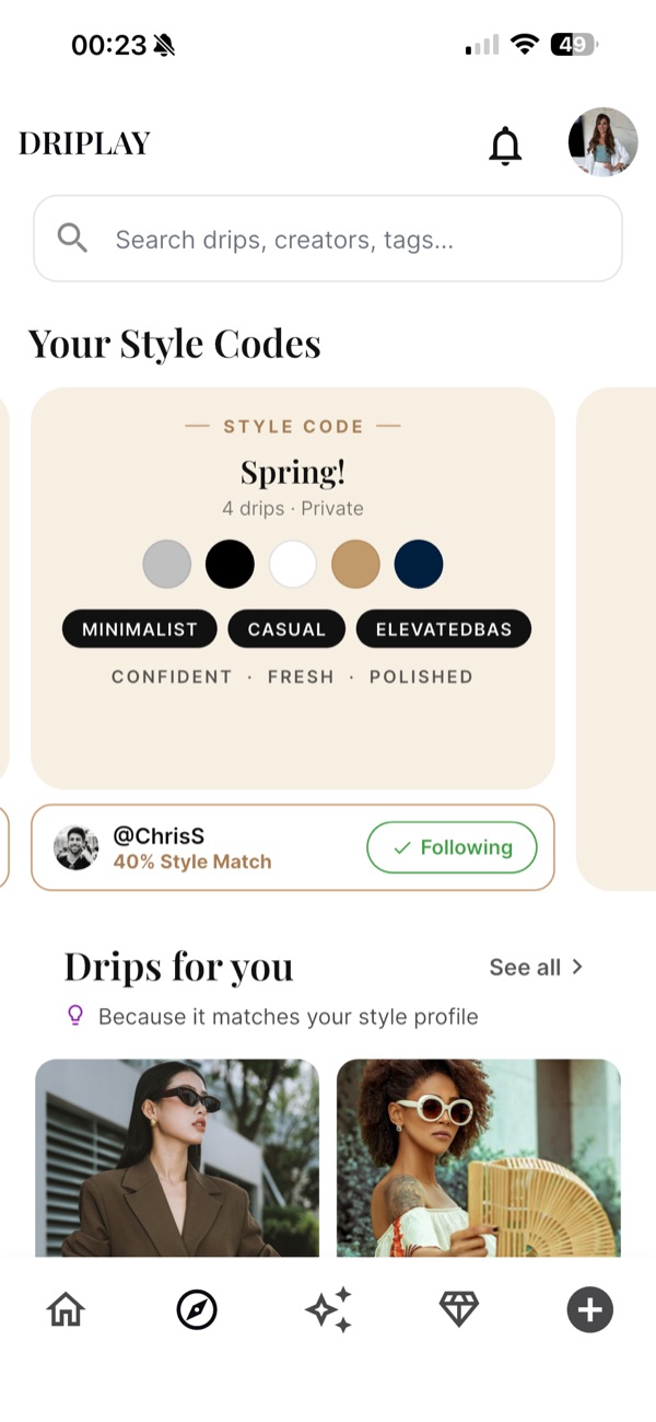DRIPLAY - personalized discovery