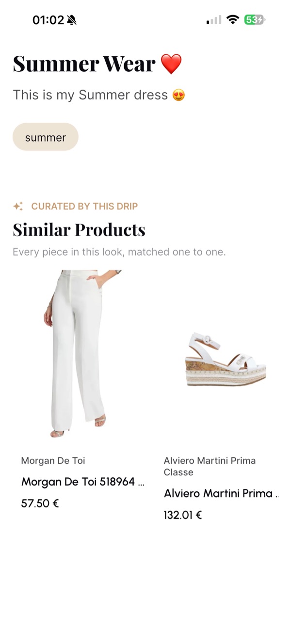 DRIPLAY - AI product matching